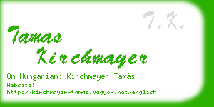 tamas kirchmayer business card